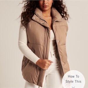 ISO A&F leather vest in size xs/xxs